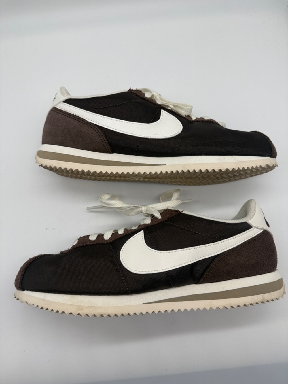Nike Cortez Sneakers Shoes in Baroque Brown White Swoosh Size 9 - Picture 8 of 11